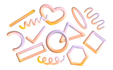 Cute 3D Objects Vector