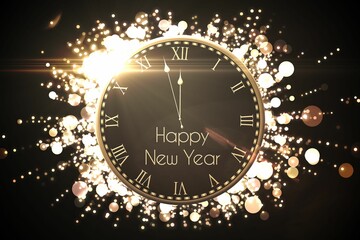 Black and gold new year message