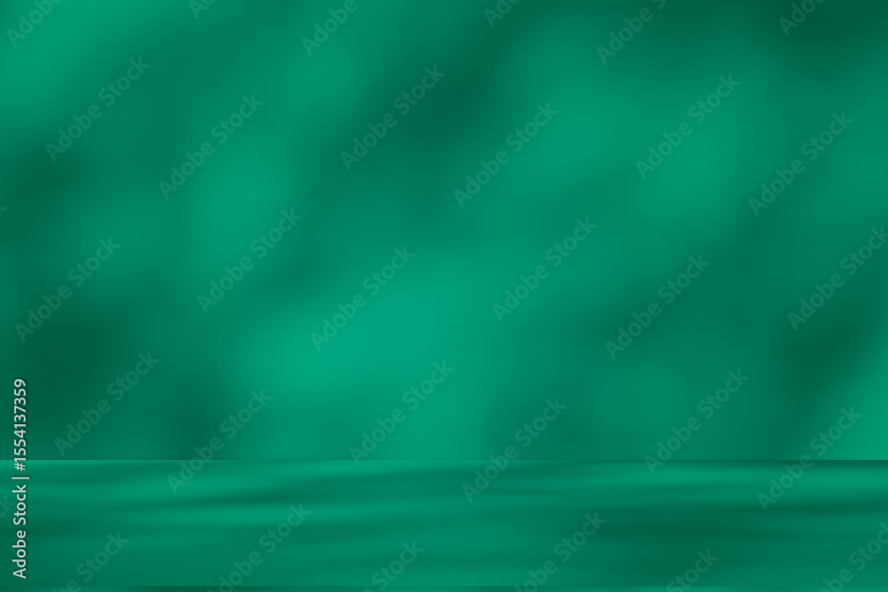 Poster Wall interior background, studio and backdrops show products. with leaf shadow from window color green and white. background for text insertion and presentation of product	