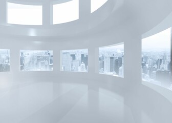 Bright white room with windows