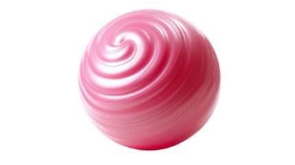 a pink ball with a spiral design on it