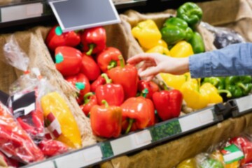 Bell pepper on shelf for sale