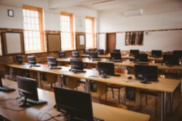 Vacant computer lab in school