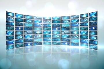 Screen collage showing computing images