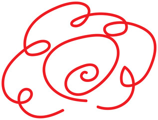 Handwritten circle mark. Vector. Simple mark, icon. red. Correct. Answer. Hana-maru. Circle. Checked. Okay.
