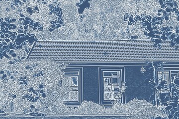 Pretty house with a lot of vegetation with a filter