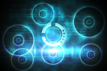 Blue and black technology design