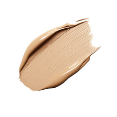 Liquid foundation makeup swatch beige tone beauty product isolated on a transparent background