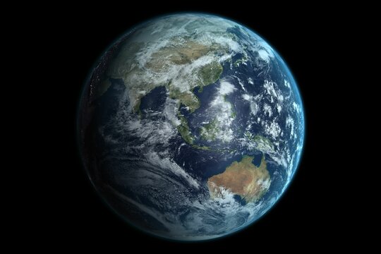 Naklejki Satellite view of earth with Australia