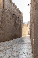 April 1, 2024 Dubai, UAE. The streets of Dubai, a quiet and calm street with local flavor.