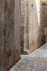 April 1, 2024 Dubai, UAE. The streets of Dubai, a quiet and calm street with local flavor.