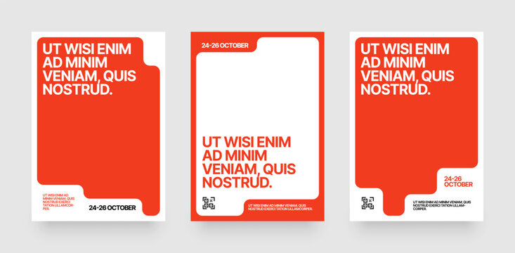 Simple template with abstract geometric shapes. Frame for your message or photo. Layout for flyer, poster or cover.