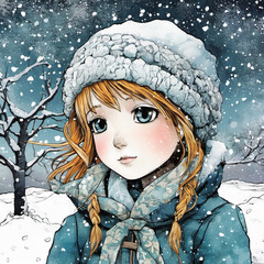 Minor Snow: Mixed Media Manga Style