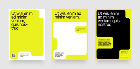 Simple template with abstract geometric shapes. Frame for your message or photo. Layout for flyer, poster or cover.