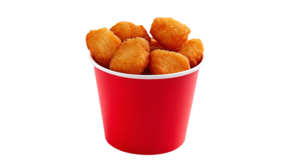 a red cup filled with tater tots