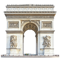 Arc de Triomphe Paris France Iconic Monument isolated on a transparent background