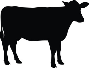 Cow silhouette, Black cow silhouette, animal silhouette