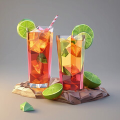 Low Poly Matte Painting: Drinkylicious