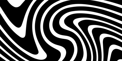 optical art abstract background wave design black and white