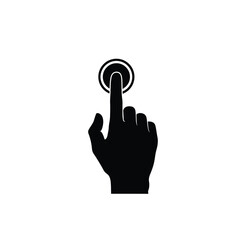 hand click button flat vector