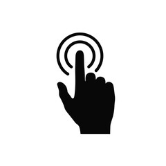 Clicking cursor hand sign vector for computer interface