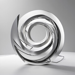 Gravity-defying Spiral in Minimal Composition: Product Visualization
