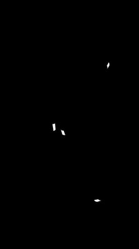 Vertical animation of falling confetti