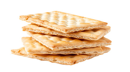 Fototapeta premium a stack of crackers on a white background