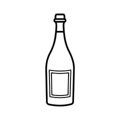 Elegant Wine Bottle Illustration A Timeless Design for Beverages Fine Dining and Sophisticated Celebrations Symbolizing Taste and Refined Enjoyment