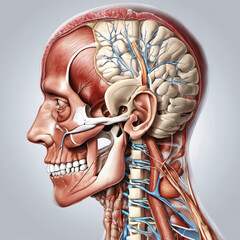 Detailed Medical Illustration of Human Anatomy