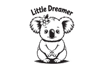 cute koala illustration vector