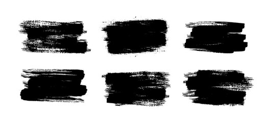Grunge style backgrounds set, Paintbrush design elements, Hand drawn Grunge texture, label and badge, vector illustrator	