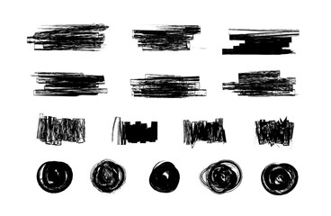Grunge style backgrounds set, Paintbrush design elements, Hand drawn Grunge texture, label and badge, vector illustrator	