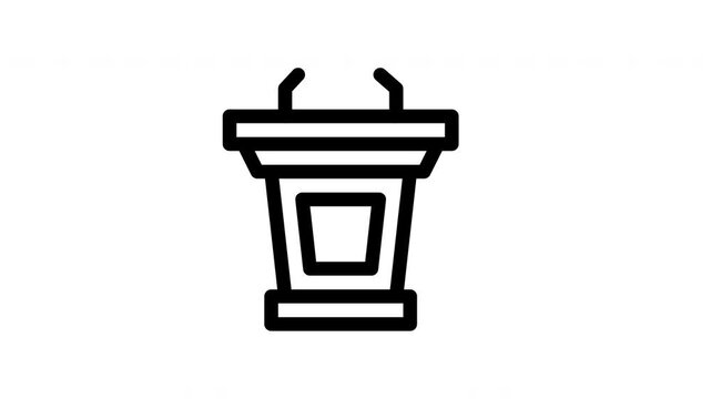 lectern minimalist stroke animation