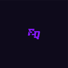 techno sport logo FQ cool and sporty design with bold monogram style letter