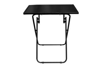Black steel folding table