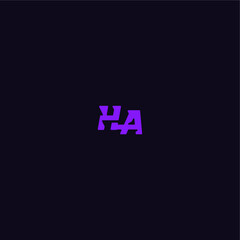 Obraz premium techno sport logo with bold monogram style letter cool and sporty design HA