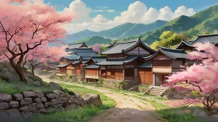 japanese garden in spring