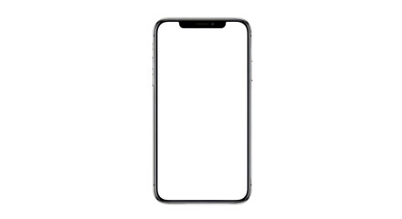 Generic mobile smartphone with blank screen for mockup isolated PNG with Transparent Background