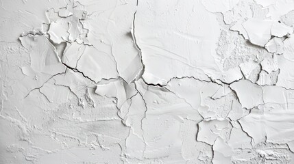 Obraz premium White Grainy Chalk Texture Background with Rough Irregular Hole, Vintage Damaged Surface for Design Overlay, Mockup Reveal, or Artistic Presentation