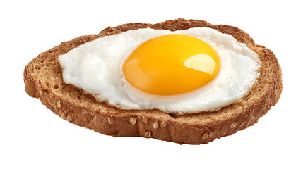 a fried egg on a piece of bread
