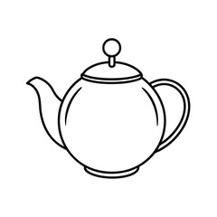 Minimalist Teapot Illustration A Simple and Elegant Design Depicting a Classic Tea Vessel for Brewing and Serving Tea