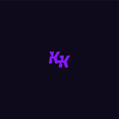 Fototapeta premium techno sport logo with bold monogram style letter cool and sporty design KK
