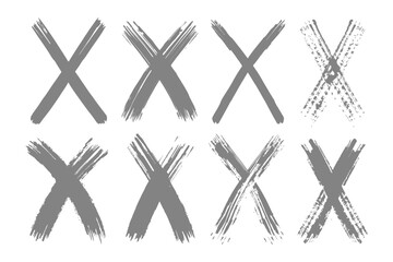 Cross Mark Variety: A set of hand-painted 