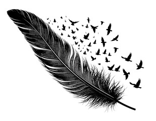 feather isolated on white background