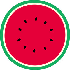 여름 수박 일러스트