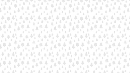 Subtle pattern of christmas trees in varying sizes and shades of gray on a white background