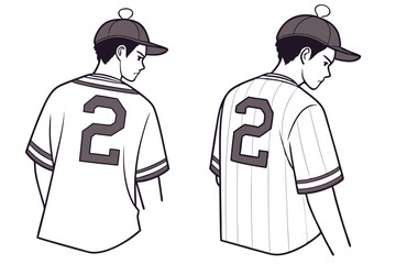 Two people wearing matching t shirts in a visual design