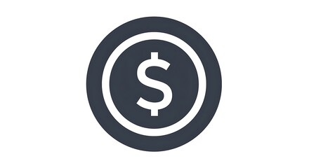 Obraz premium Dollar Coin Icon: Simple Finance Representation