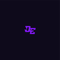 with bold monogram style cool and sporty design OE techno sport logo letter